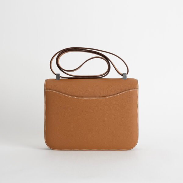 USA New York Constance 24CM CK37 Gold Epsom Leather Silver Hardware