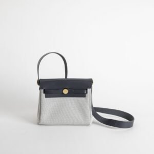 wsxc1757086220892_0-scaled-1 Canada Toronto Herbag Mini 20CM Balck Calf Leather / White Canvas Gold Hardware