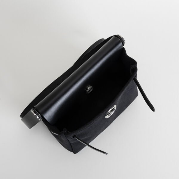 wsxc1757086222640_5 2025 New Balck Calf Leather / Canvas Herbag Mini 20CM Silver Hardware