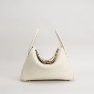 Full Handmade Clemence Leather CC10 Craie Lindy 26CM Gold Hardware