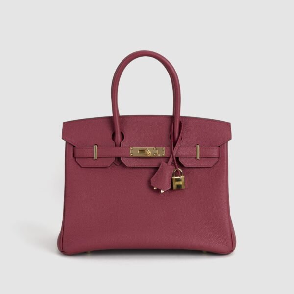Full Handmade Togo Leather Birkin 30CM Q5 Rouge Casaque Gold Hardware