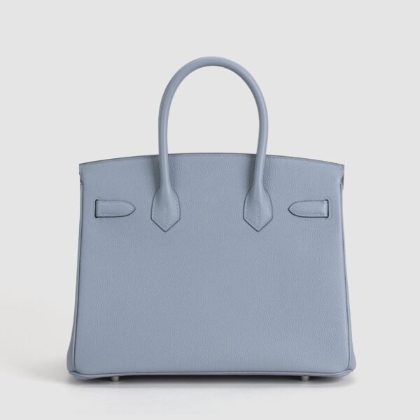 Women’s Tote Bag J7 Blue Lin Togo Leather Birkin 30CM Silver Hardware
