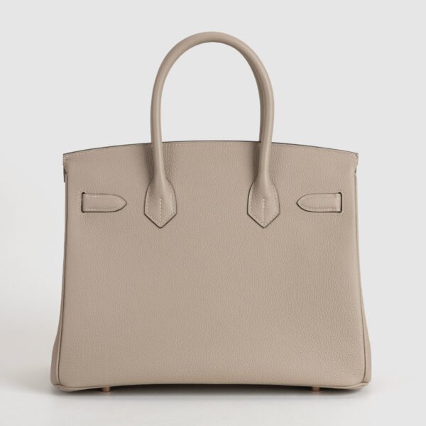 Full Handmade Birkin 30CM Togo Leather S2 Gris Trech Rose Gold Hardware