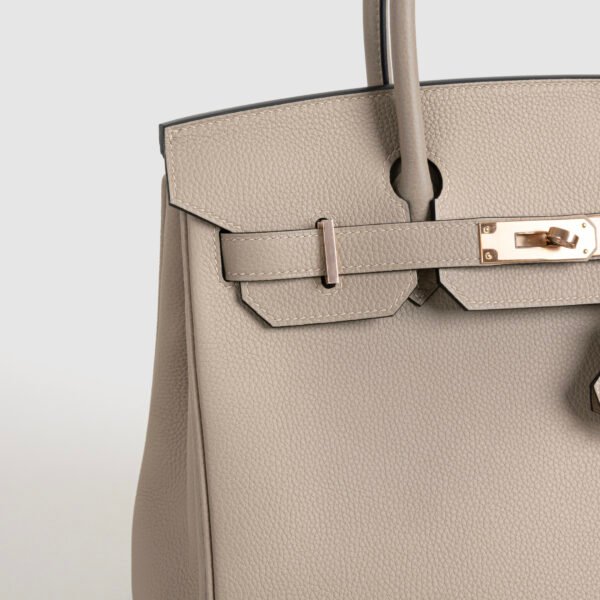 Full Handmade Birkin 30CM Togo Leather S2 Gris Trech Rose Gold Hardware