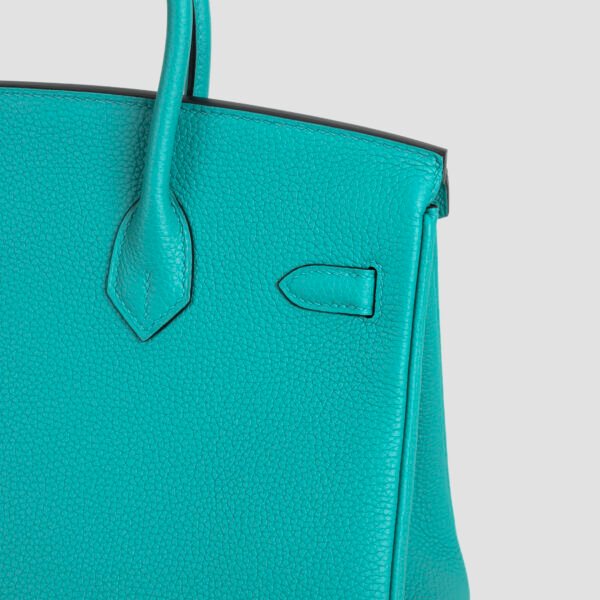 Canada Toronto Hermes Birkin 25CM Togo Leather 7F Blue Paon Gold Hardware