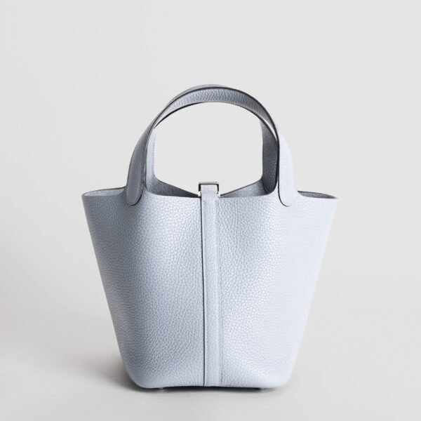 wsxc1760108544681_1-scaled-1 Full Handmade Hermes 08 Blue Pale Clemence Leather Picotin 18CM Silver Hardware