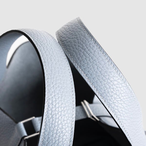wsxc1760108544681_3 Full Handmade Hermes 08 Blue Pale Clemence Leather Picotin 18CM Silver Hardware