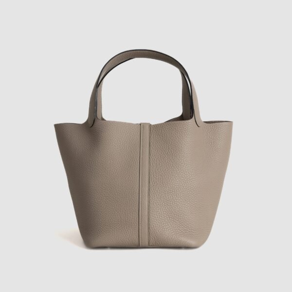 wsxc1760108662911_1-scaled-1 USA New York Picotin 22CM Clemence Leather S2 Gris Trench Silver Hardware