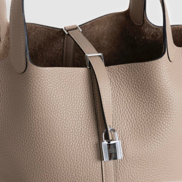 wsxc1760108662911_3 USA New York Picotin 22CM Clemence Leather S2 Gris Trench Silver Hardware