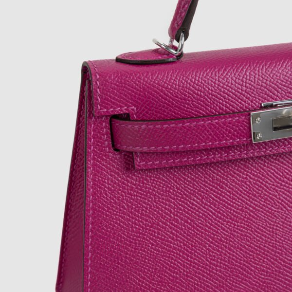 wsxc1760109378652_2 Hermes Evening Bag Mini Kelly 19CM Epsom Leather L3 Rose Purple Silver Hardware