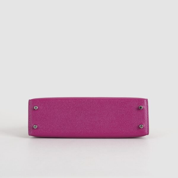 wsxc1760109378652_5-scaled-1 Hermes Evening Bag Mini Kelly 19CM Epsom Leather L3 Rose Purple Silver Hardware