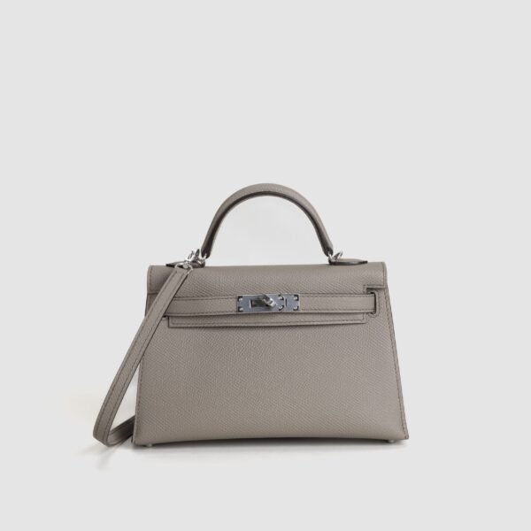 wsxc1760632790001_0-scaled-2 UK London Mini Kelly 19CM Epsom Leather M8 Gris Asphalt Silver Hardware
