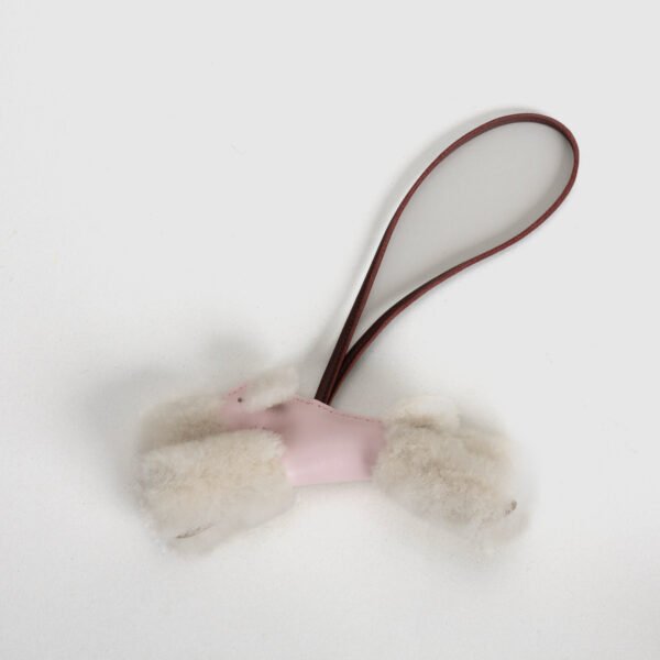 wsxc1762527801756_5 Handmade Hermes Budy Charm Rose Sakura & Bordeaux Milo Agneau / Merino Wool Bag Hanging