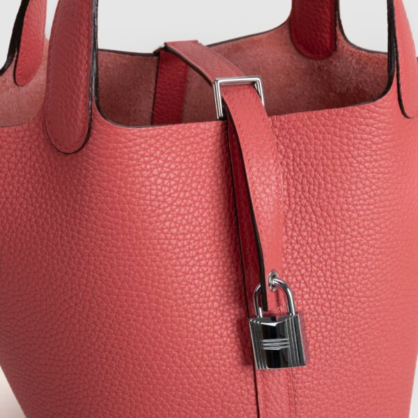 wsxc1764777158232_3 Canada Toronto Hermes 8W Rose Azalee Clemence Leather Picotin 18CM Silver Hardware