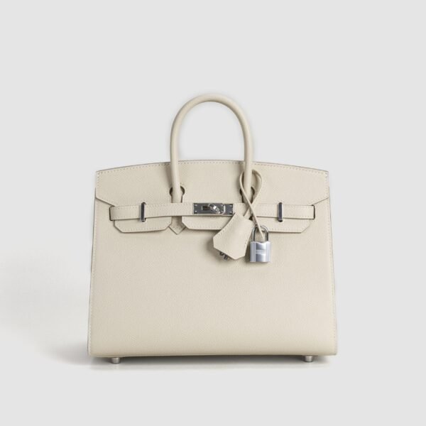 UAE Dubai Hermes Birkin Sellier 25CM Epsom Leather CK10 Craie Silver Hardware