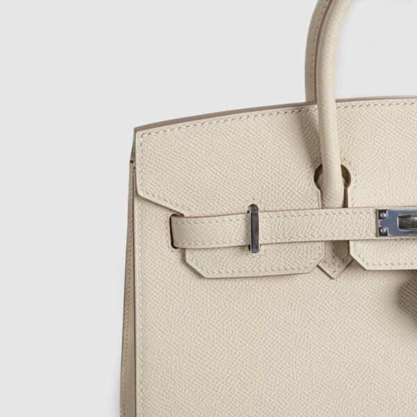 UAE Dubai Hermes Birkin Sellier 25CM Epsom Leather CK10 Craie Silver Hardware
