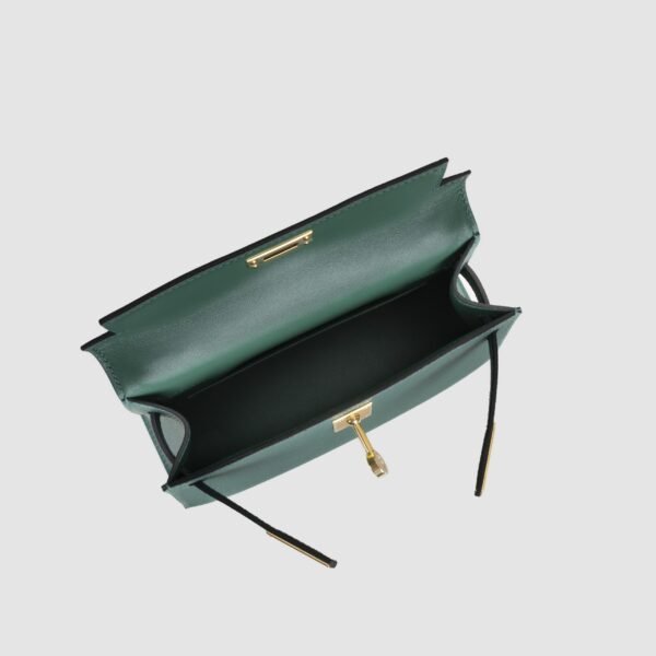 Hermes Evening Bag Z6 Malachite Epsom Leather Mini Kelly 19CM Gold Hardware