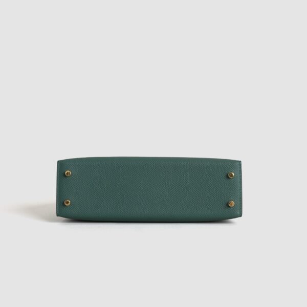 Hermes Evening Bag Z6 Malachite Epsom Leather Mini Kelly 19CM Gold Hardware