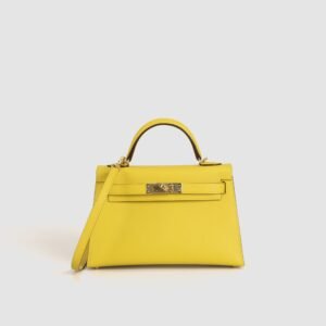 Full Handmade Epsom Leather Mini Kelly 19CM 9O Jaune De Naples Gold Hardware
