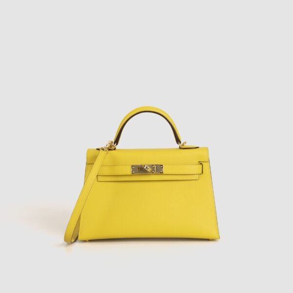 Full Handmade Epsom Leather Mini Kelly 19CM 9O Jaune De Naples Gold Hardware