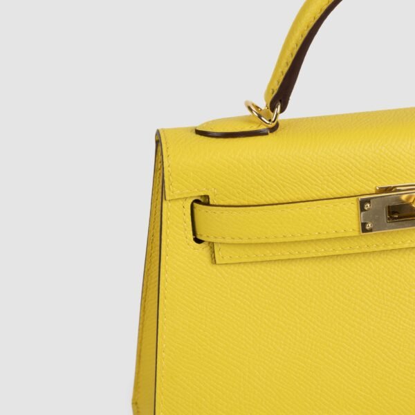 Full Handmade Epsom Leather Mini Kelly 19CM 9O Jaune De Naples Gold Hardware