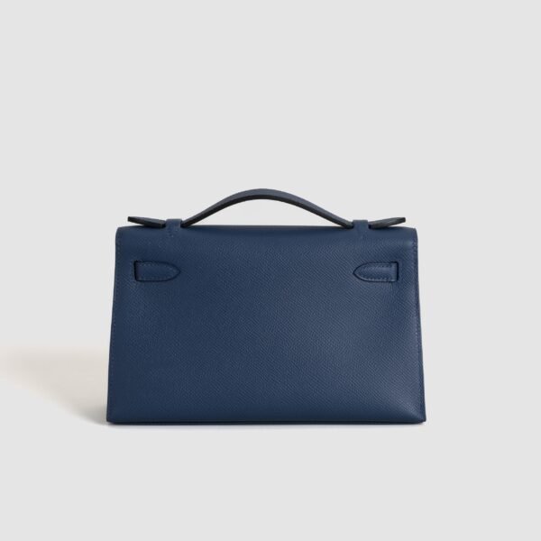 USA Washington Hermes Kelly Pochette 22CM Swift Leather S4 Deep Blue Gold Hardware