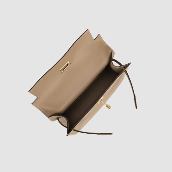 Full Handmade Hermes Swift Leather Kelly Pochette 22CM 0M Chai Gold Hardware