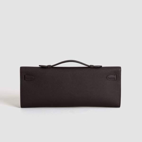 Hermes Clutch Bag Kelly Cut 31CM 0G Rouge Sellier Epsom Leather Silver Hardware