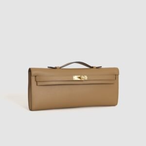 USA New York Hermes 2S Sesame Swift Leather Kelly Cut 31CM Gold Hardware