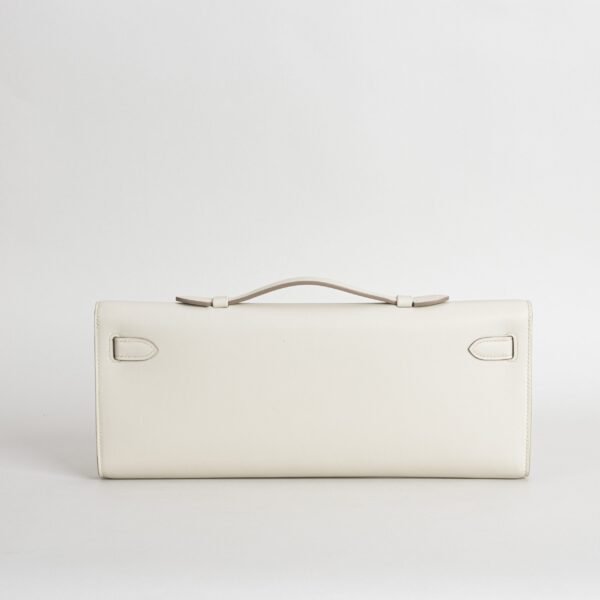 Full Handmade Hermes Kelly Cut 31CM CC10 Craie Swift Leather Gold Hardware