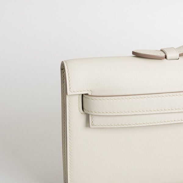 Full Handmade Hermes Kelly Cut 31CM CC10 Craie Swift Leather Gold Hardware