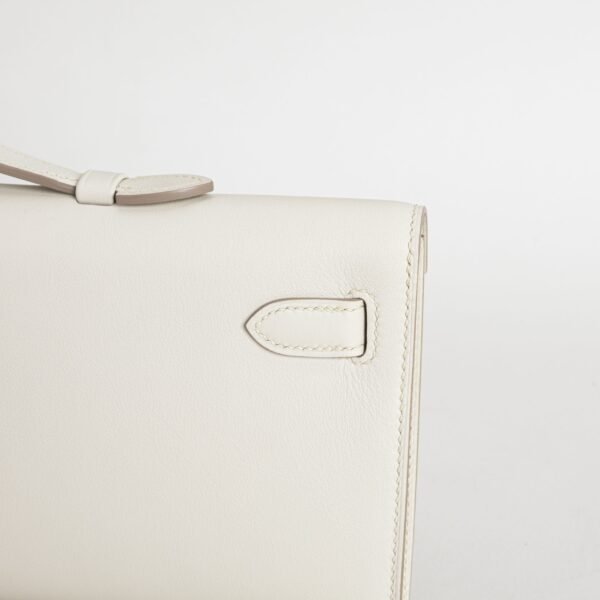 Full Handmade Hermes Kelly Cut 31CM CC10 Craie Swift Leather Gold Hardware