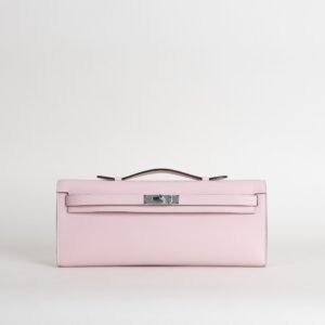UAE Dubai Hermes 3Q Rose Sakura Swift Leather Kelly Cut 31CM Silver Hardware
