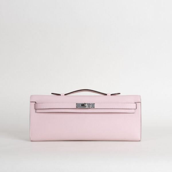 UAE Dubai Hermes 3Q Rose Sakura Swift Leather Kelly Cut 31CM Silver Hardware