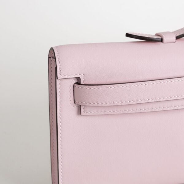 UAE Dubai Hermes 3Q Rose Sakura Swift Leather Kelly Cut 31CM Silver Hardware