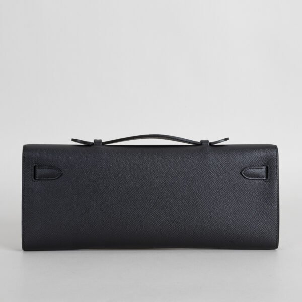 Hermes Evening Bag Kelly Cut 31CM CC89 Noir Epsom Leather Gold Hardware