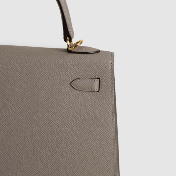 USA Los Angeles Hermes Epsom Leather M8 Gris Asphalt Kelly Sellier 25CM Gold Hardware