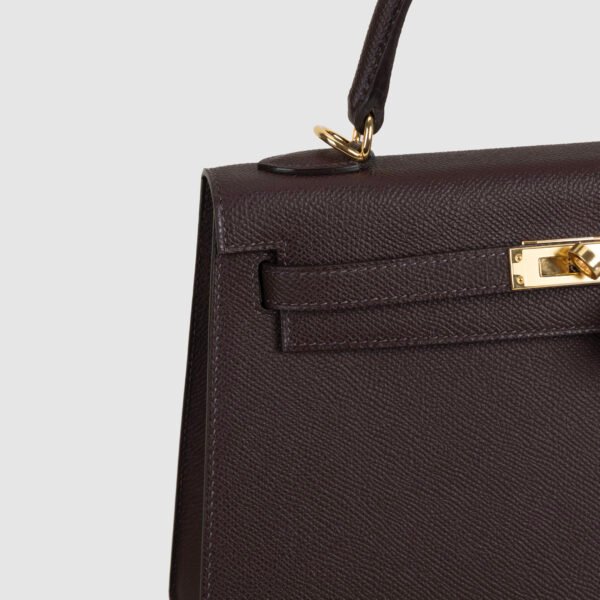 Hermes Women’s Bag Kelly Sellier 25CM Epsom Leather 0G Rouge Sellier Gold Hardware