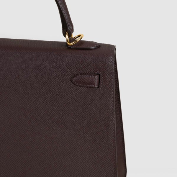 Hermes Women’s Bag Kelly Sellier 25CM Epsom Leather 0G Rouge Sellier Gold Hardware