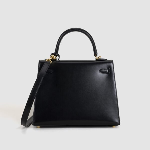 Hermes Bag Price Kelly Sellier 25CM CC89 Noir Box Leather Gold Hardware