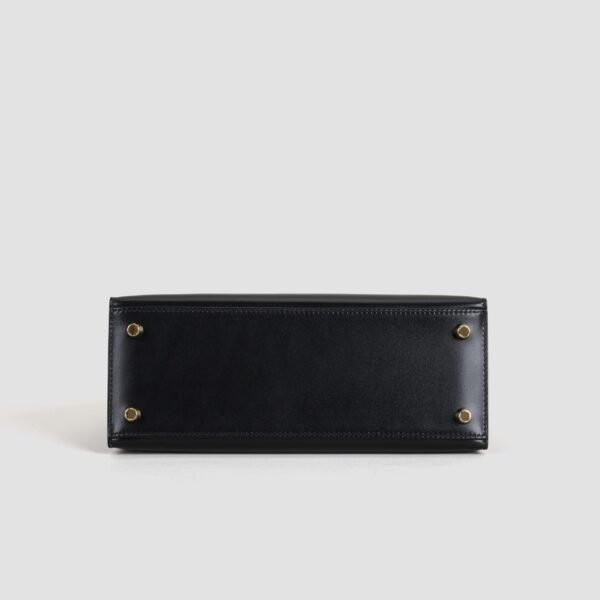 Hermes Bag Price Kelly Sellier 25CM CC89 Noir Box Leather Gold Hardware