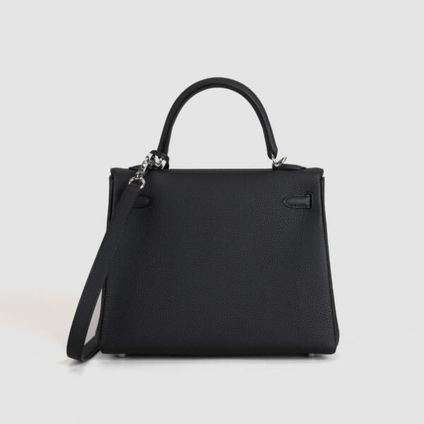 USA New York Hermes CK89 Noir Togo Leather Kelly 25CM Silver Hardware