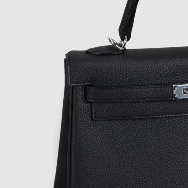 USA New York Hermes CK89 Noir Togo Leather Kelly 25CM Silver Hardware
